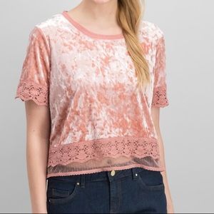 Pink Velvet Crop Top💕